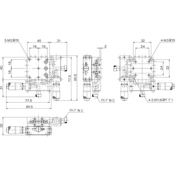 ハイグレードXYステージ 40×40(対称型) 中央精機