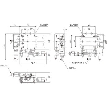 ハイグレードXYステージ 50×50(標準型) 中央精機