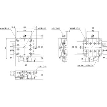 ハイグレードアルミXYステージ 60×60(標準型) 中央精機