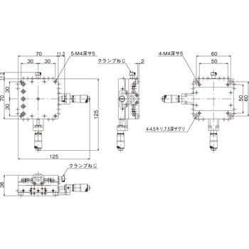 ハイグレードXYステージ 70×70(標準型) 中央精機