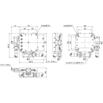 ハイグレードXYステージ 70×70(標準型) 中央精機