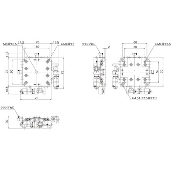 ハイグレードアルミXYステージ 70×70(対称型) 中央精機