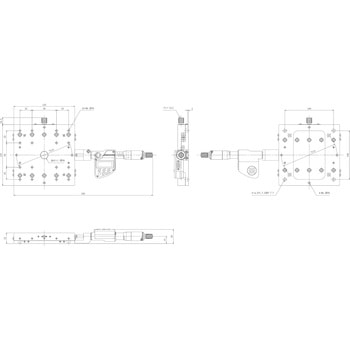 X軸スリムステージ 125×125(デジタル表示式マイクロ付)(鉄製) 中央精機