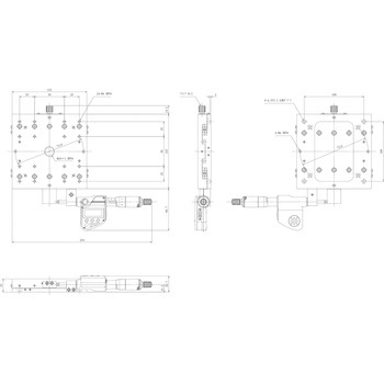 X軸スリムステージ 125×125(デジタル表示式マイクロ付)(鉄製) 中央精機