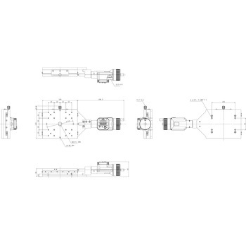 VCR 超精密X軸ステージ 125×150(デジタル表示式マイクロ付) 中央精機