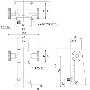 長作動Z軸ステージ 40×50 中央精機