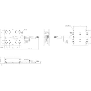 LV-147-7 Z軸スリムステージ 125×125(デジタル表示式マイクロ付) 1個