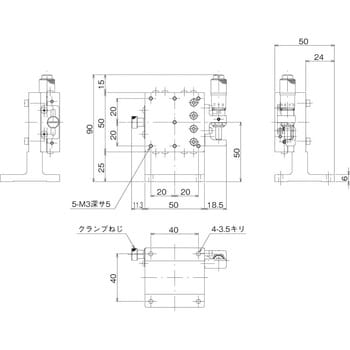 中央精機 ハイグレード Zステージ 50×50 LZ-5042-SR1 - 計測、検査