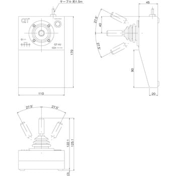 QT-AJ アナログジョイスティック 1個 中央精機 【通販モノタロウ】