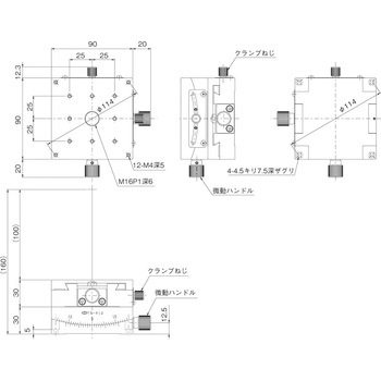 二軸ゴニオスリムステージ 90×90 - 中央精機