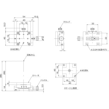 ゴニオステージ 40×40 中央精機