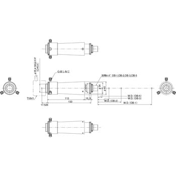 TV-IE-5 IE型鏡筒 対物5 1個 中央精機 【通販モノタロウ】