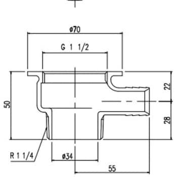 PBF-4AB プッシュワンウェイ排水栓用直結排水金具 1個 LIXIL(INAX