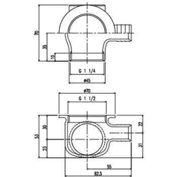 プッシュワンウェイ排水栓用直結排水金具 INAX(LIXIL)