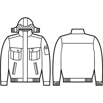 48410 エコ製品制電防寒ブルゾン(フード付) 自重堂 ブルゾン