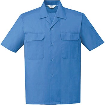 ブランド品専門の 6056 人気の定番 エコ製品制電半袖オープンシャツ 春夏用