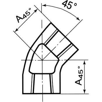 45°エルボ 可鍛鋳鉄製管継手 (白) 日本継手(JFE継手)