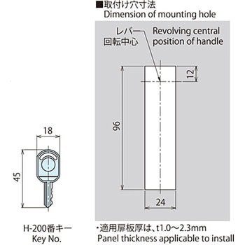 AB-402-1 防水平面スイングハンドル 1個 ホシモト 【通販サイトMonotaRO】