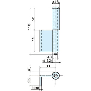 鉄製防水型蝶番 ホシモト