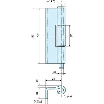 鉄製防水型蝶番 ホシモト