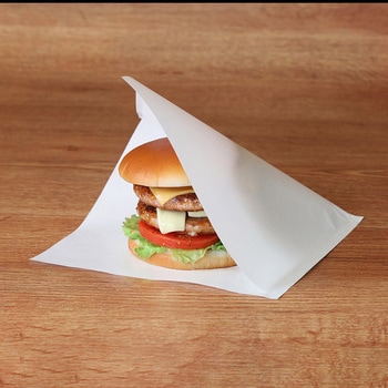 バーガー袋 白無地 HEIKO
