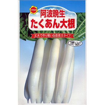 阿波晩生 たくあん大根 アタリヤ農園 野菜の種 秋まき 【通販