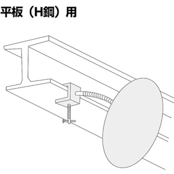 丸ミラー(平板・H鋼用金具付) コミー