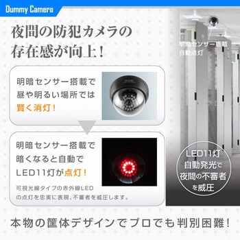 オンサプライ(OnSUPPLY) OS-168R ダミーカメラ ドーム型(夜間自動発光) オンスクエア