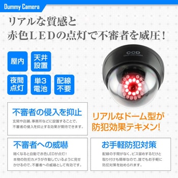 オンサプライ(OnSUPPLY) OS-168R ダミーカメラ ドーム型(夜間自動発光) オンスクエア