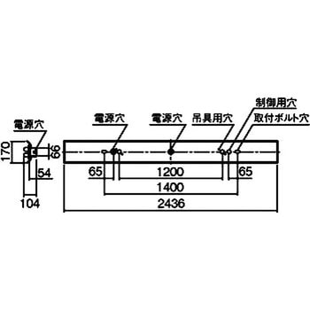 直管LEDランプ搭載ベースライト 反射型器具 器具本体 Panasonic(パナソニック)