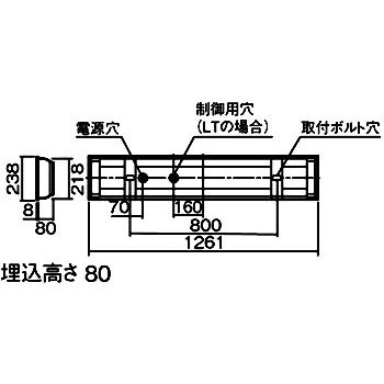 直管LEDランプ搭載ベースライト 埋込型 フリーコンフォート 器具本体