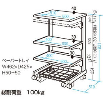 SPS-085NK レーザー&ドットプリンタ台 サンワサプライ 幅600mm奥行