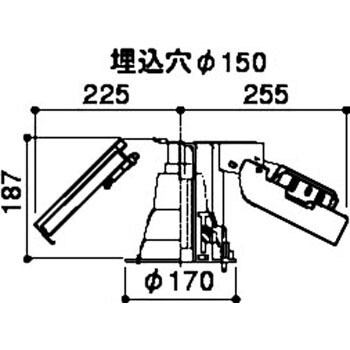 蛍光灯ダウンライト非常用照明器具