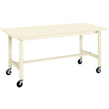 軽量作業台(KKタイプ/耐荷重200kg/スチール天板/キャスター付) サカエ