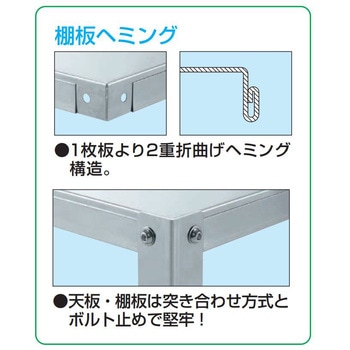 ステンレス小型作業台 サカエ