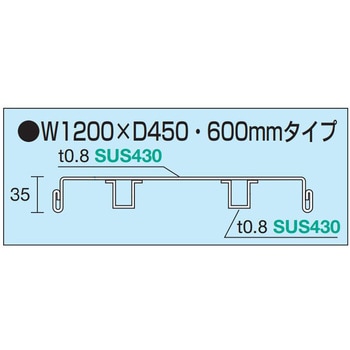 ステンレス小型作業台 サカエ