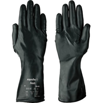 アンセル 耐薬品手袋 ケミテック Mサイズ 38-612-8 1双(代引不可)-