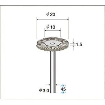 耐熱ナイロンブラシ ナカニシ(NSK) 軸付砥石 【通販モノタロウ】