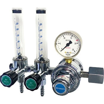 アルゴンガス用2段式圧力調整器(二連式流量計付) ユタカ(溶接用品)
