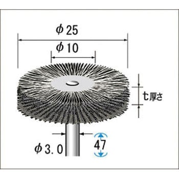 ワイヤーブラシ特厚スチル NSK(ナカニシ)