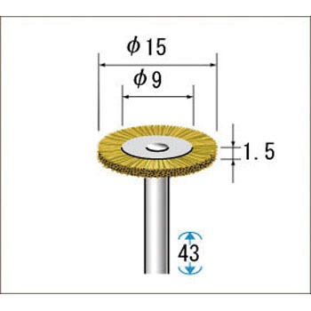 50452 真鍮 ワイヤーブラシ NSK(ナカニシ) 89564283