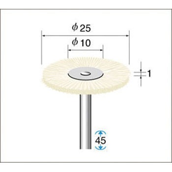 50105 毛ブラシ ハード 豚毛 NSK(ナカニシ) 89564597