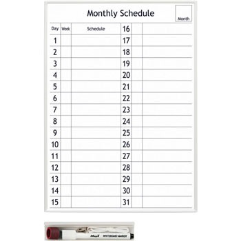 アプライ マンスリースケジュールボード Magx マグエックス ホワイトボード本体 通販モノタロウ Mamb 3042w N