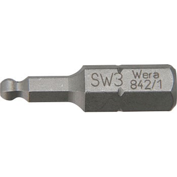 056352 ボールポイントヘックスビット Wera 本数1 片頭 - 【通販