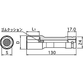 インパクト用薄型ホイルナット 差込角12．7mm TONE(トネ/旧:前田金属工業)