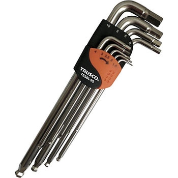 ステンレスボールポイント六角棒レンチセット (ロングタイプ) TRUSCO