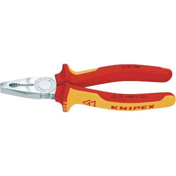 0306-180 絶縁ペンチ 1000V KNIPEX(クニペックス) 89611558