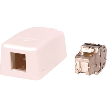 Cat6A RJ45ジャック+露出型アウトレット(1ポート) コーニング