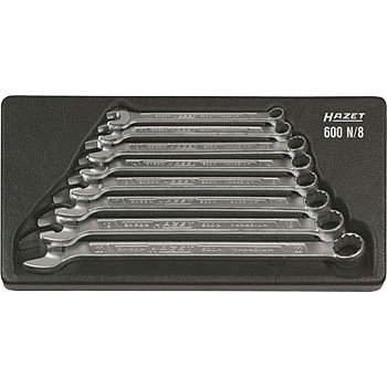 600NS8 コンビネーションレンチセット 8丁セット 1セット ハゼット