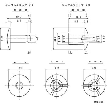 TSL-12-8 プラスチック留め具 1セット(20個) TRUSCO 【通販サイト